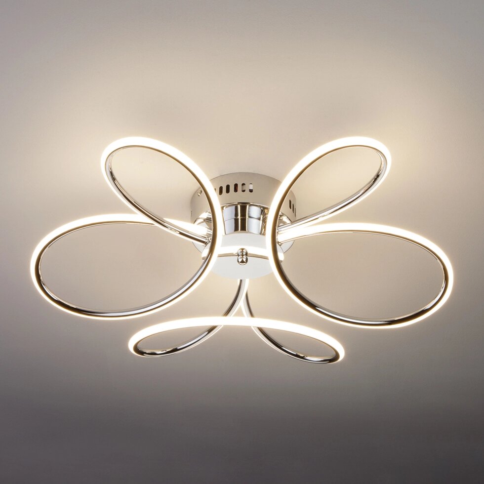 Потолочный светодиодный светильник в стиле минимализм 90083/3 хром от компании ФЕРОСВЕТ - фото 1
