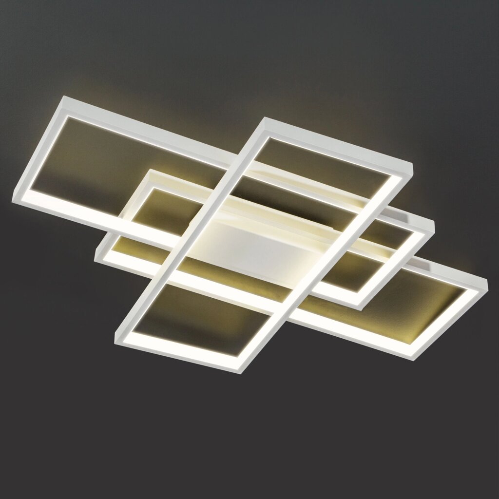 Потолочный светодиодный светильник в стиле минимализм 90177/3 белый от компании ФЕРОСВЕТ - фото 1
