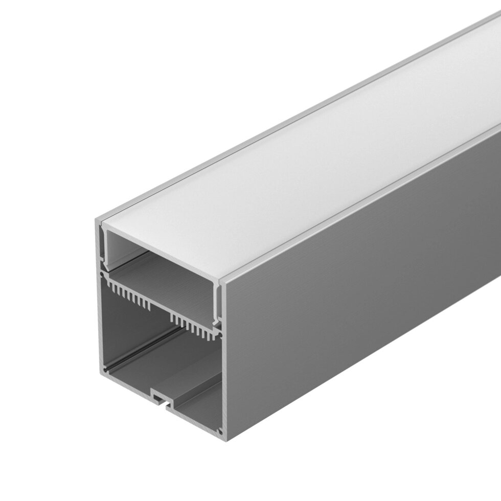 Профиль с экраном SL-LINE-7477-2500 ANOD+OPAL (Arlight, Алюминий) от компании ФЕРОСВЕТ  ( FEROSVET) - фото 1