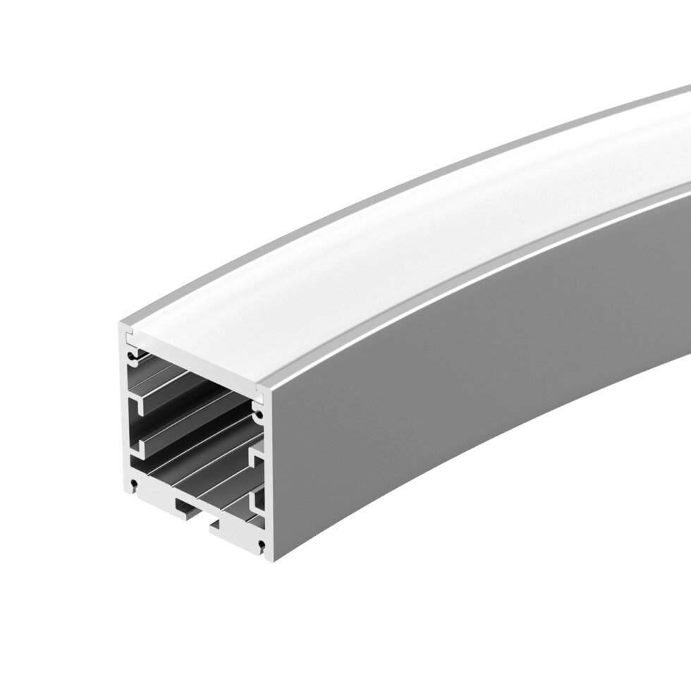 Профиль SL-ARC-3535-D800-A90 SILVER (630мм, дуга 1 из 4) (Arlight, Алюминий) от компании ФЕРОСВЕТ - фото 1