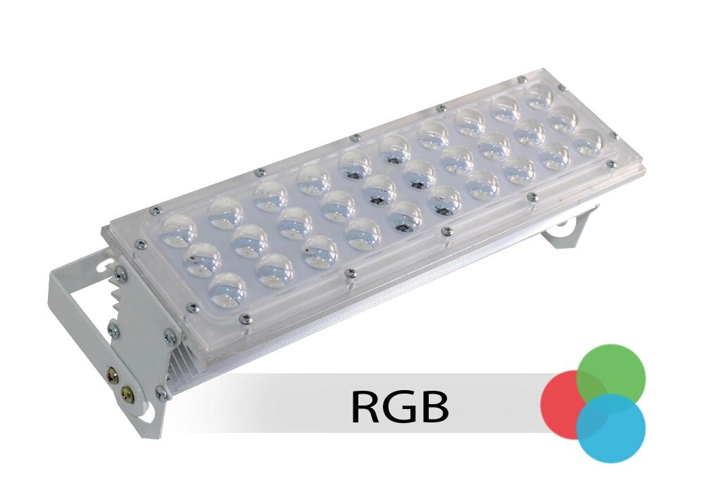 Прожектор архитектурный лучевой 70W 24V IP66 30,60,90° на светодиодах OSRAM RGB от компании ФЕРОСВЕТ - фото 1