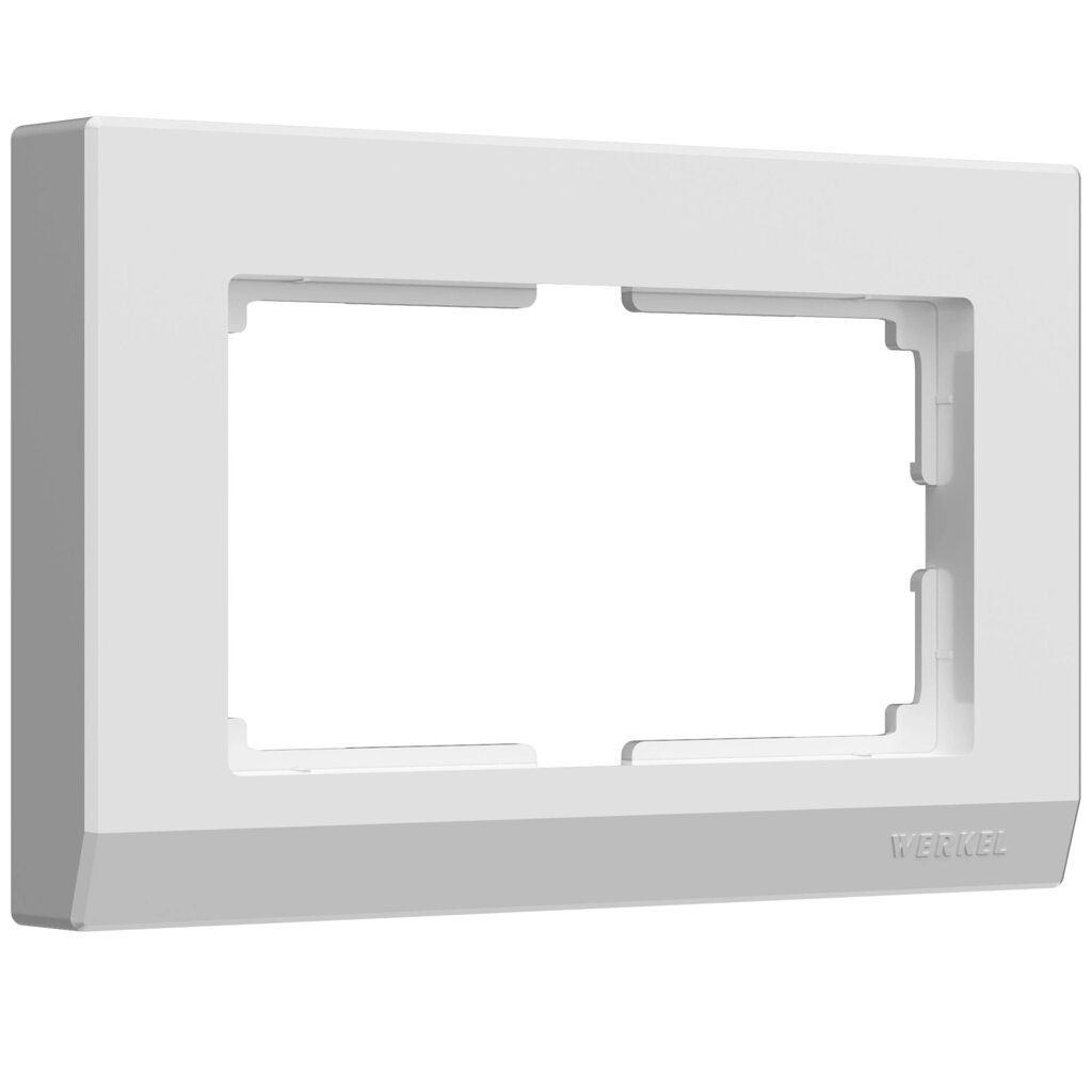 Рамка для двойной розетки (белый) W0081801 от компании ФЕРОСВЕТ - фото 1