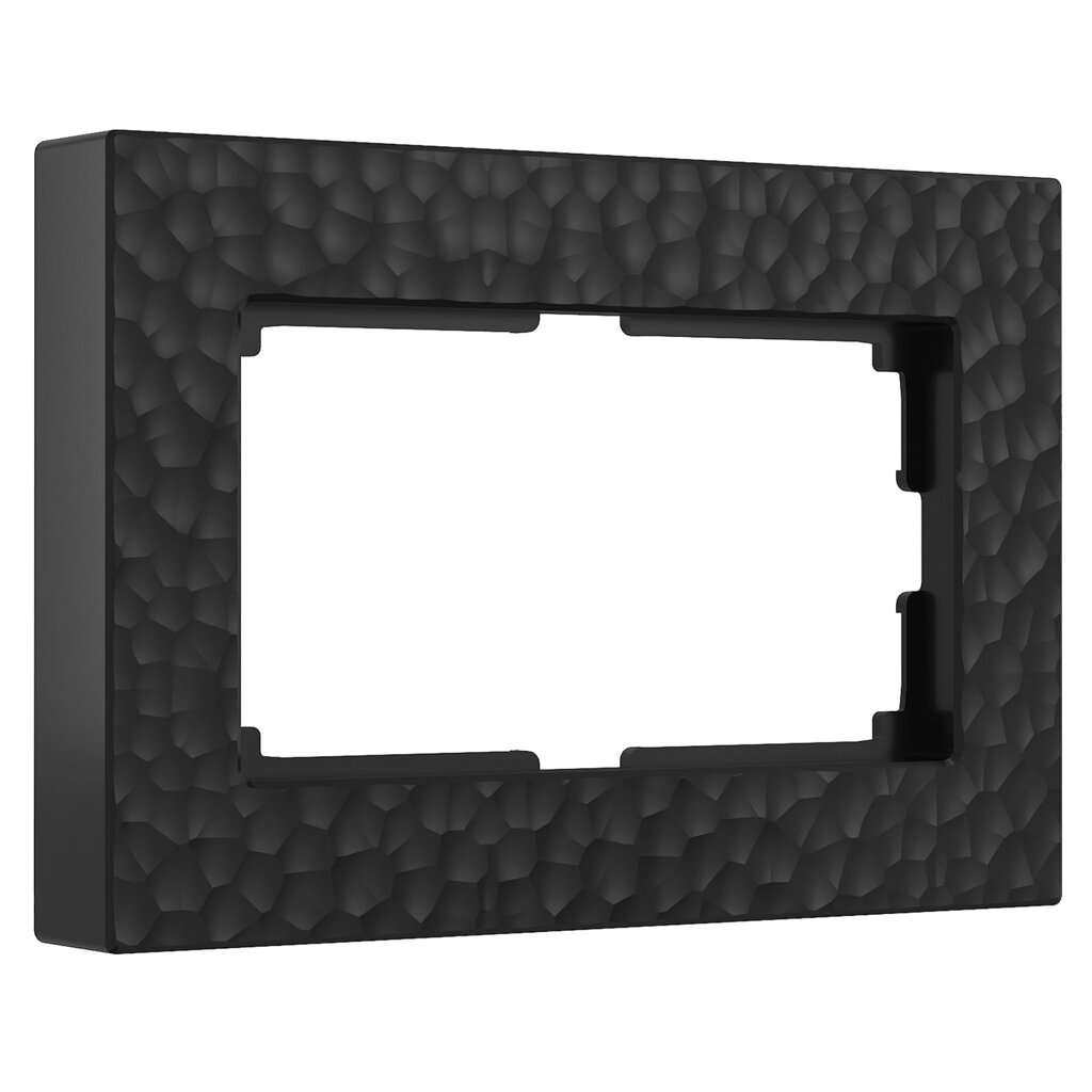Рамка для двойной розетки (черный) W0082408 от компании ФЕРОСВЕТ - фото 1