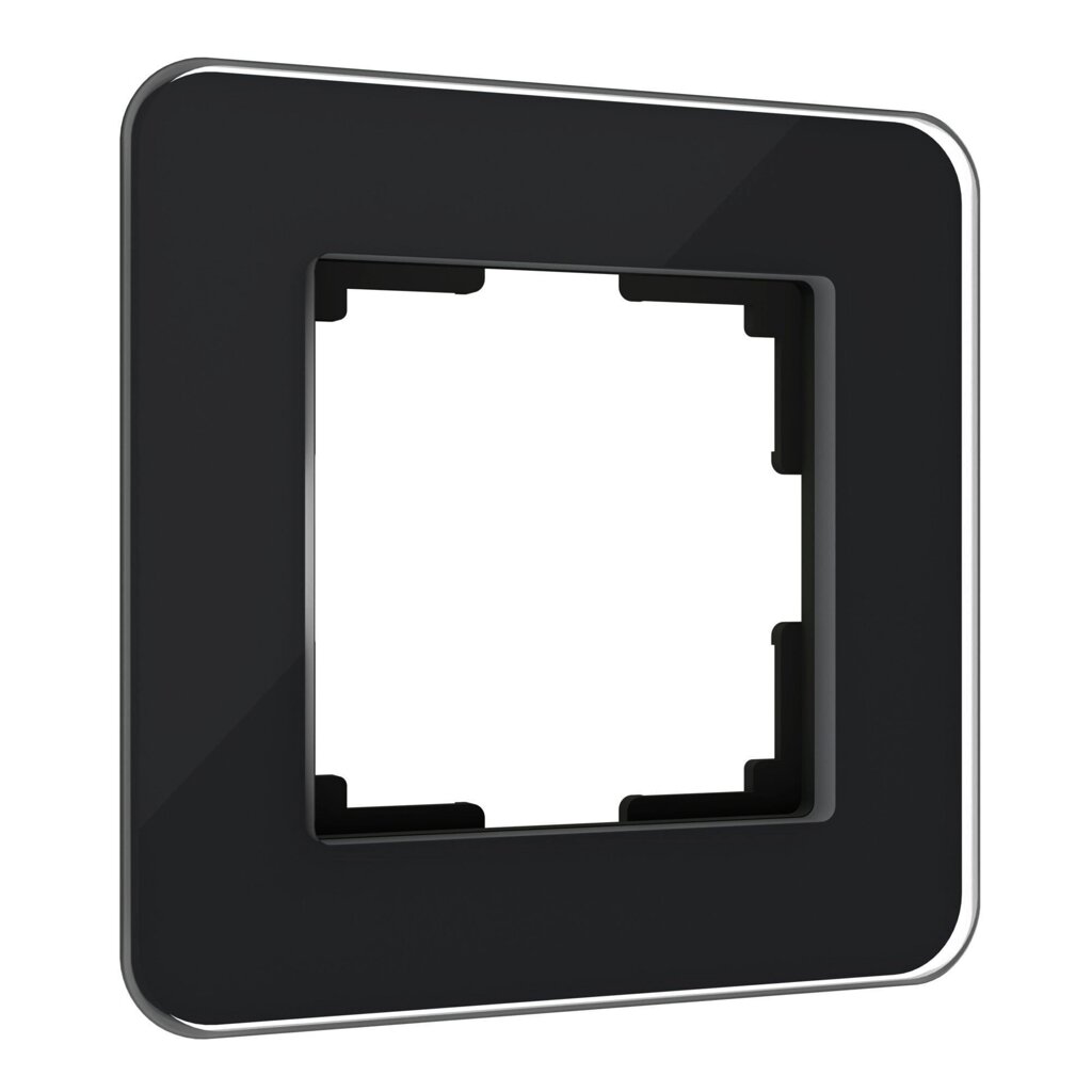 Рамка на 1 пост Elite (черный, стекло) W0012448 от компании ФЕРОСВЕТ - фото 1