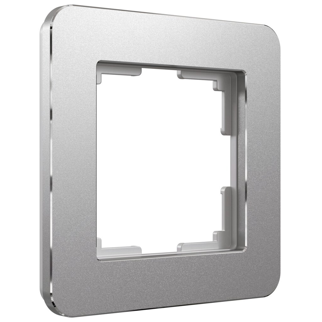 Рамка на 1 пост Platinum алюминий W0012606 от компании ФЕРОСВЕТ - фото 1