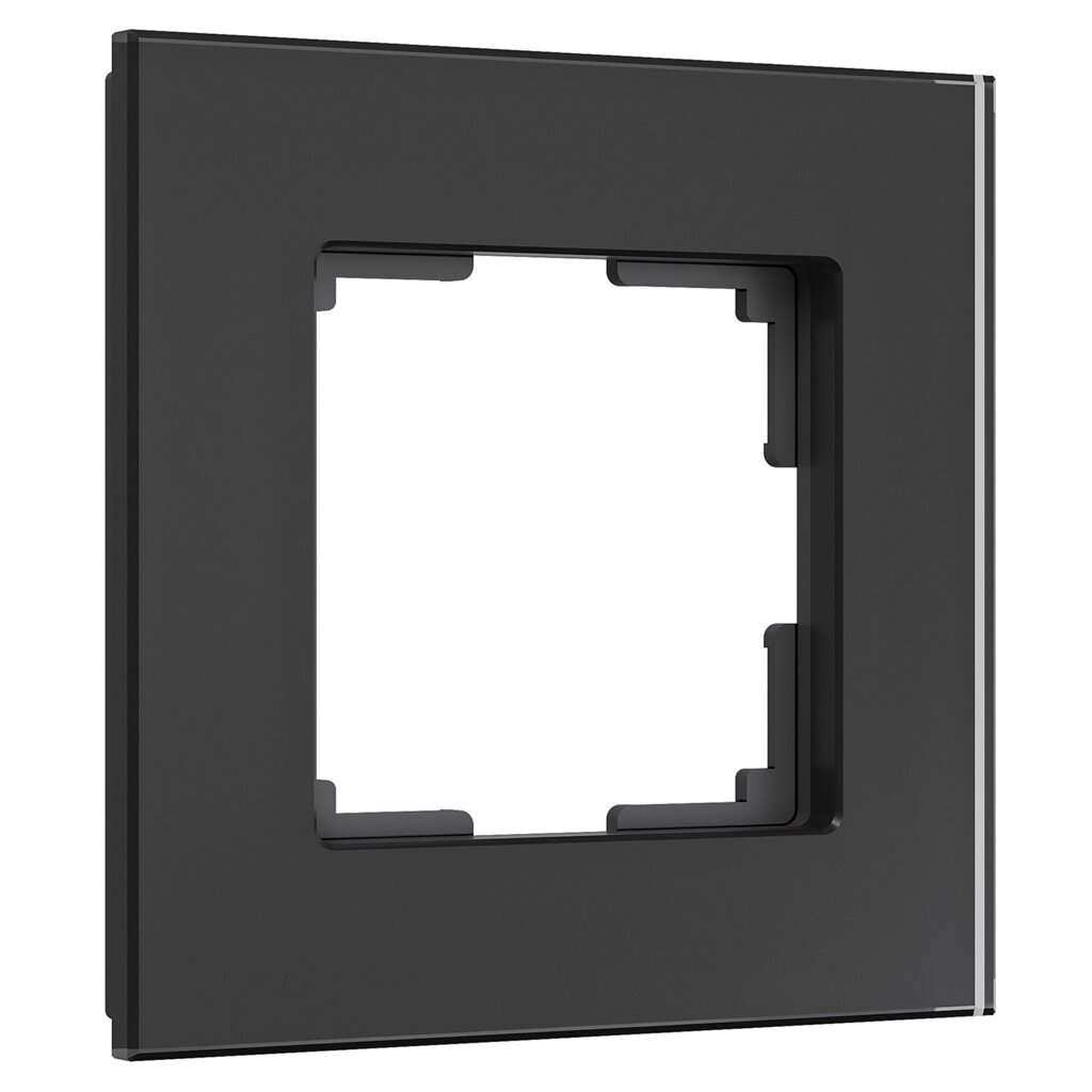 Рамка на 1 пост Senso (черный, стекло soft-touch) W0013108 от компании ФЕРОСВЕТ - фото 1