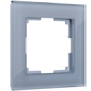 Рамка на 1 пост (серый, стекло) W0011115