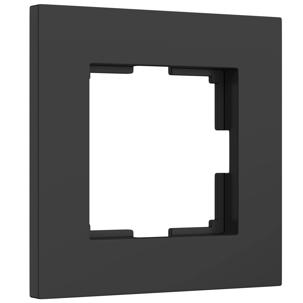 Рамка на 1 пост Slab (черный матовый) W0012908 от компании ФЕРОСВЕТ - фото 1