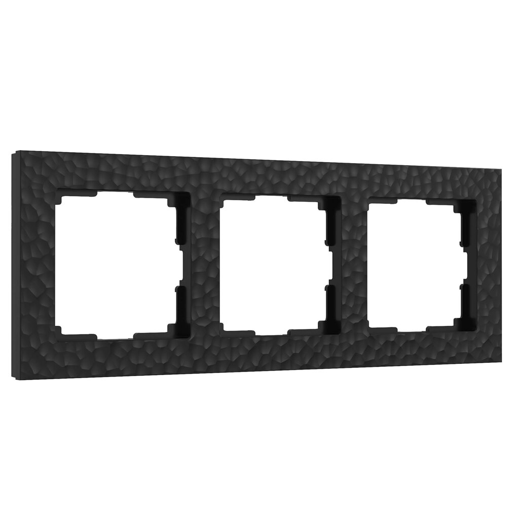 Рамка на 3 поста (черный) W0032408 от компании ФЕРОСВЕТ - фото 1