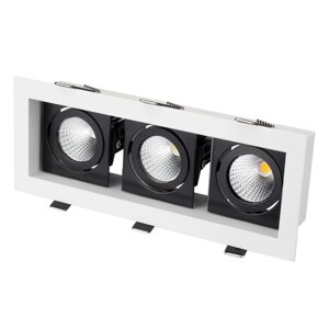 Светильник CL-KARDAN-S260x102-3x9W Day (WH-BK, 38 deg) (Arlight, IP20 Металл, 3 года)