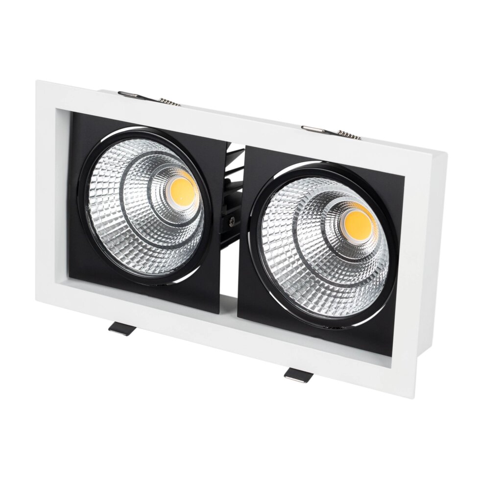 Светильник CL-KARDAN-S283x152-2x25W Warm3000 (WH-BK, 30 deg) (Arlight, IP20 Металл, 3 года) от компании ФЕРОСВЕТ - фото 1