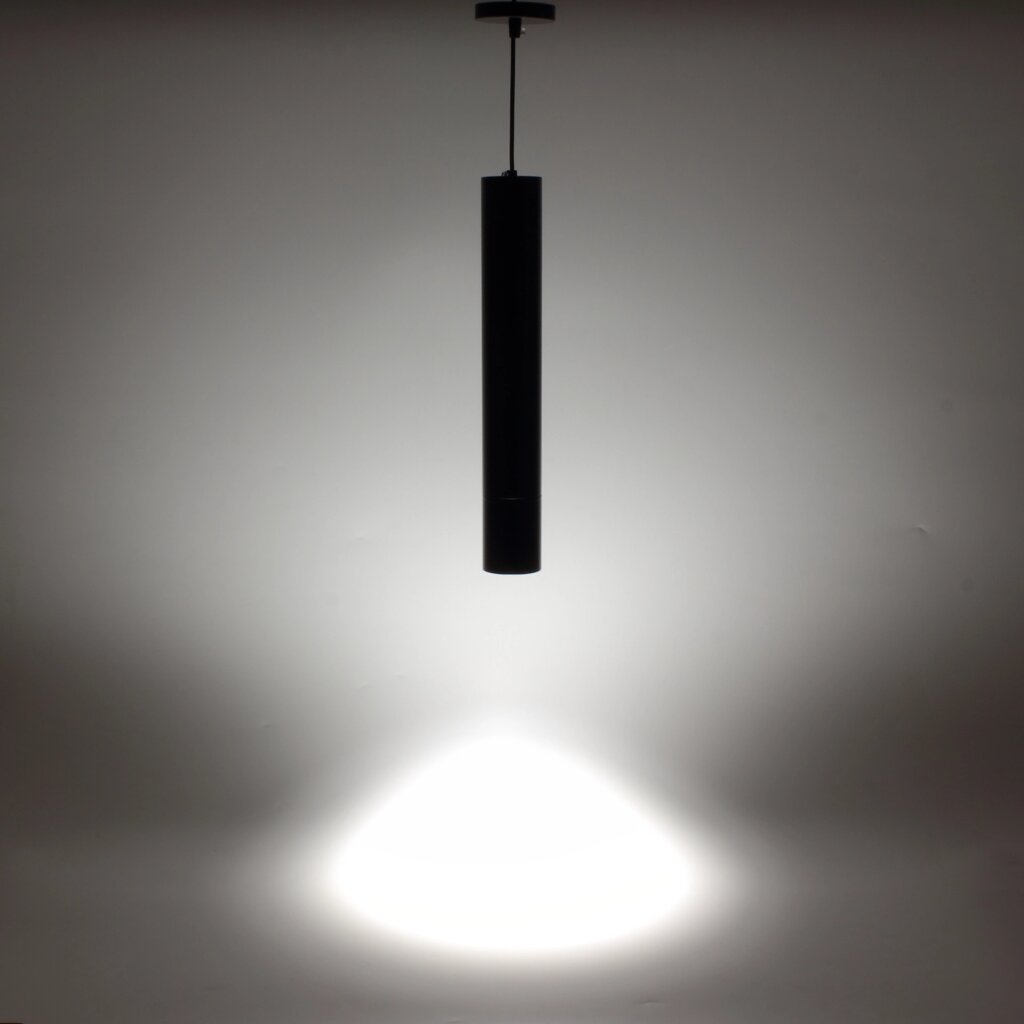 Светильник подвесной светодиодный JH-GDD-A38B PA57 (15W, 220V, day white, черный корпус) DELCI от компании ФЕРОСВЕТ - фото 1