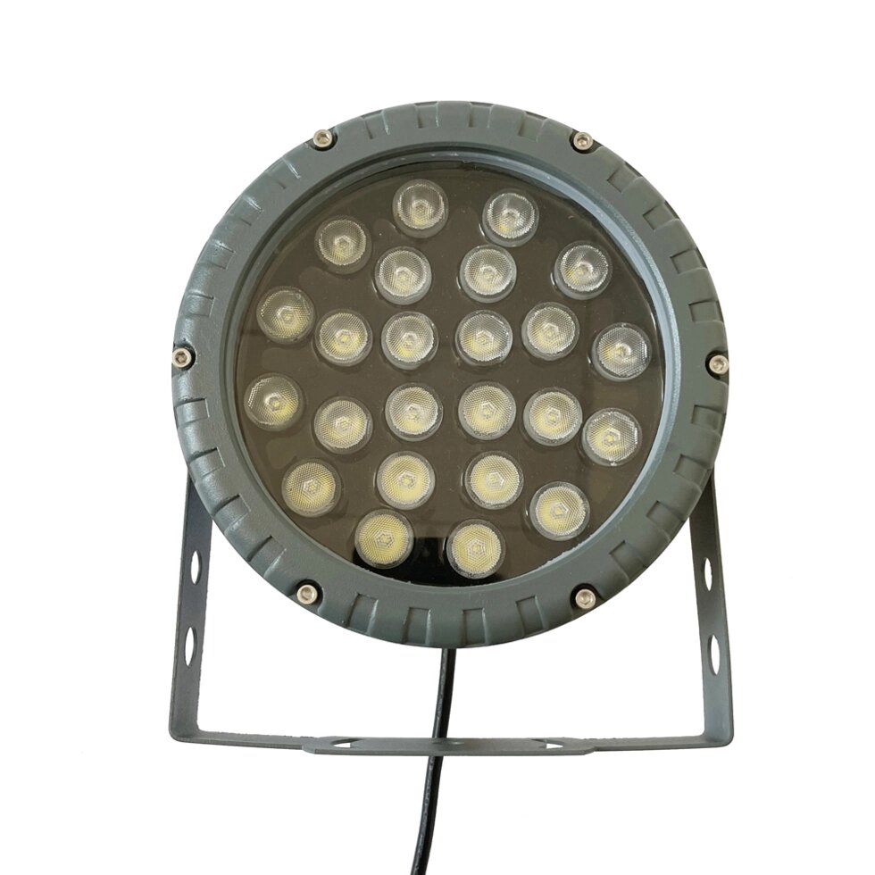 Светильник  прожектор ландшафтно-архитектурный лучевой 24W 2880Лм 6400K IP65 24 °EPISTAR  85-265V Φ180x230 (DELROS) от компании ФЕРОСВЕТ - фото 1