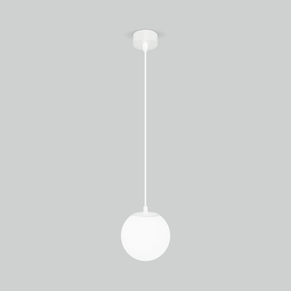Светильник садово-парковый со стеклянным плафоном Sfera H 35158/H белый от компании ФЕРОСВЕТ - фото 1