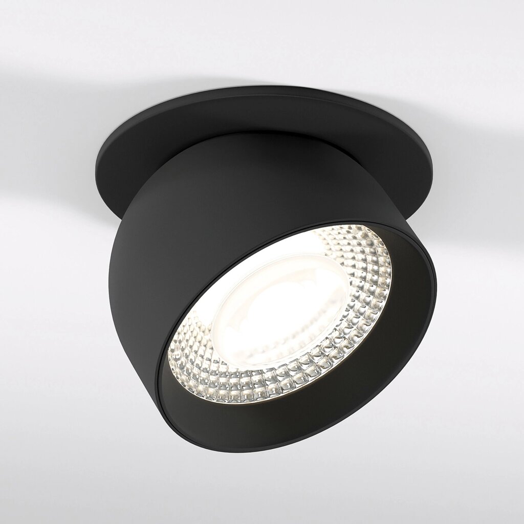 Светильник встраиваемый светодиодный Uno черный 25092/LED от компании ФЕРОСВЕТ - фото 1