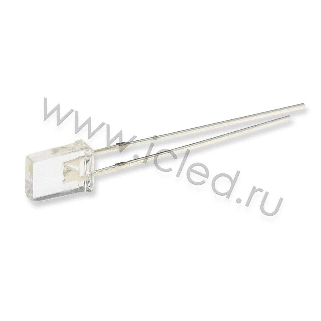 Светодиод ICL-2х5х7mm LE54 (white, 1000-1500 mcd, clear) DELCI от компании ФЕРОСВЕТ - фото 1