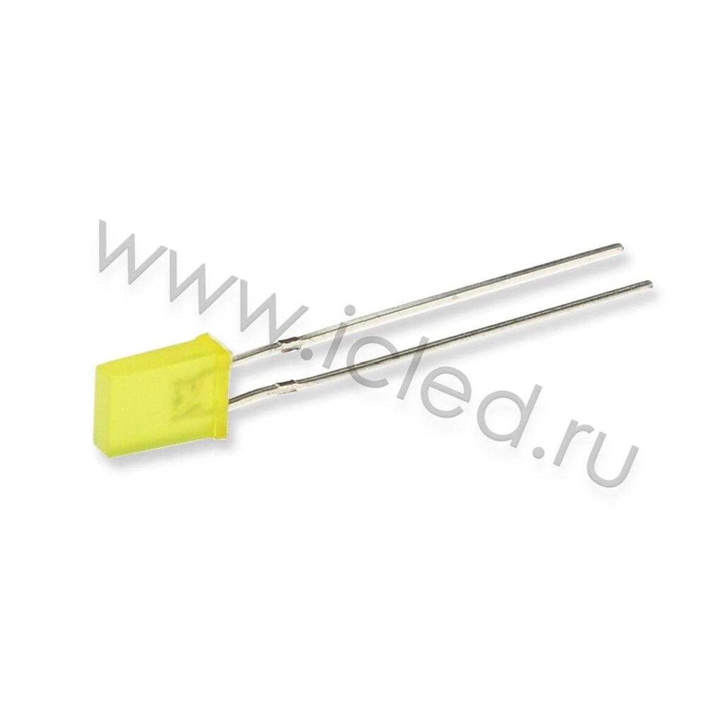 Светодиод ICL-2х5х7mm LE80 (yellow, 200-400mcd, diffuse) DELCI от компании ФЕРОСВЕТ - фото 1