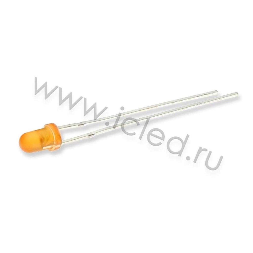 Светодиод ICL-3mm LE69 (orange, 500-700 mcd, diffuse) DELCI от компании ФЕРОСВЕТ - фото 1