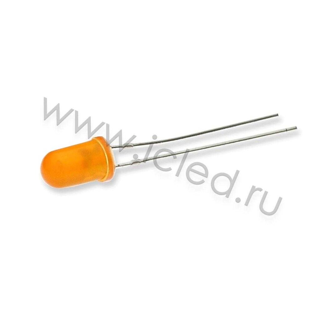 Светодиод ICL-5mm LE74 (orange, 800-1000 mcd, diffuse) DELCI от компании ФЕРОСВЕТ - фото 1