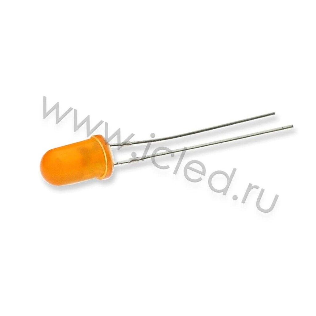 Светодиод ICL-5mm LE74 (orange, 800-1000 mcd, diffuse) DELCI от компании ФЕРОСВЕТ  ( FEROSVET) - фото 1