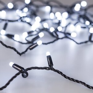 Светодиодная гирлянда ARD-string-classic-10000-BLACK-100LED-MILK-STD white (230V, 7W) (ardecoled, IP65)