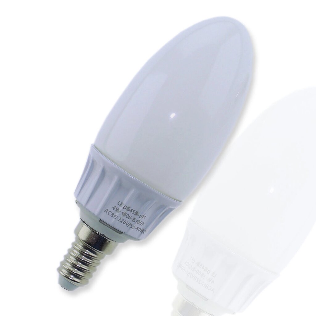 Светодиодная лампа Е14-45мм candle (4W, 220V, White) DELCI от компании ФЕРОСВЕТ - фото 1