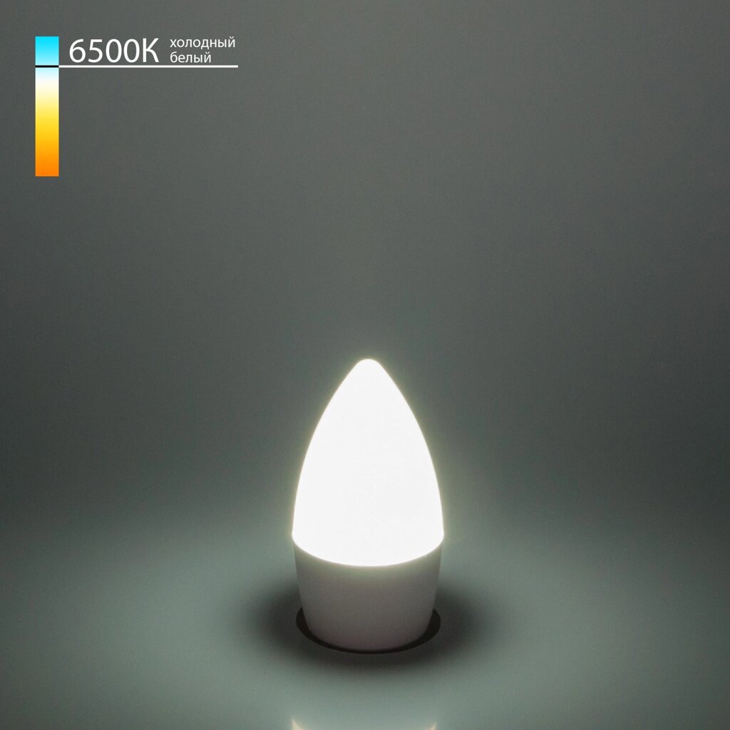 Светодиодная лампа "Свеча" C37 6W 6500K E27 BLE2738 от компании ФЕРОСВЕТ - фото 1