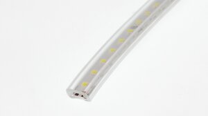 Светодиодная лента 220V, 2835 120 led, day white, 120F, IP65 DELCI