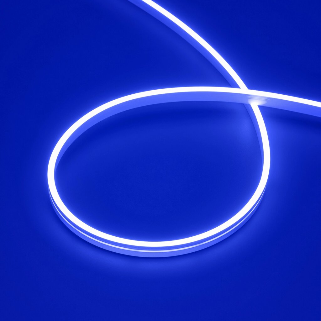 Светодиодная лента герметичная MOONLIGHT-SIDE-A168-4x10mm 24V Blue (7.2 W/m, IP65, 5m, wire x2) (Arlight, Прямой вывод от компании ФЕРОСВЕТ - фото 1