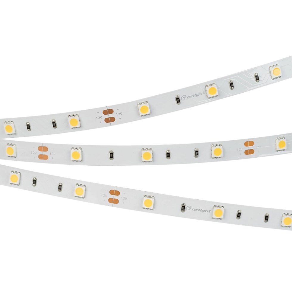 Светодиодная лента RT 2-5000 12V White6000 (5060, 150 LED, LUX) (Arlight, 7.2 Вт/м, IP20) от компании ФЕРОСВЕТ - фото 1