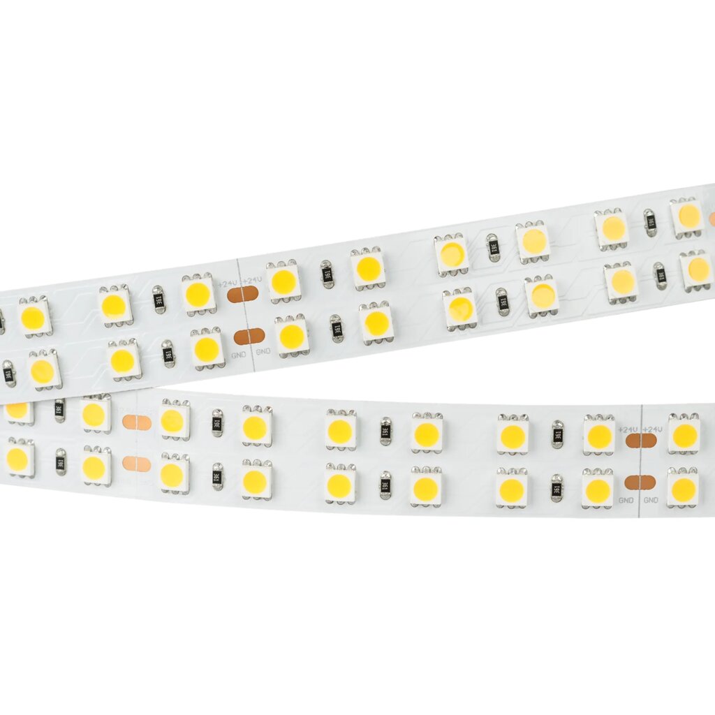 Светодиодная лента RT 2-5000 24V Warm2700 2x2 (5060, 720 LED, LUX) (Arlight, 34.4 Вт/м, IP20) 012443 от компании ФЕРОСВЕТ  ( FEROSVET) - фото 1