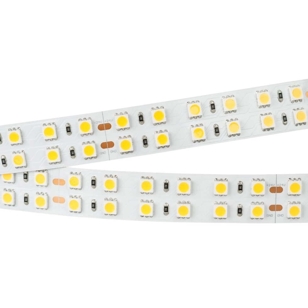 Светодиодная лента RT 2-5000 24V Warm2700 2x2 (5060, 720 LED, LUX) (Arlight, 34.4 Вт/м, IP20) от компании ФЕРОСВЕТ  ( FEROSVET) - фото 1