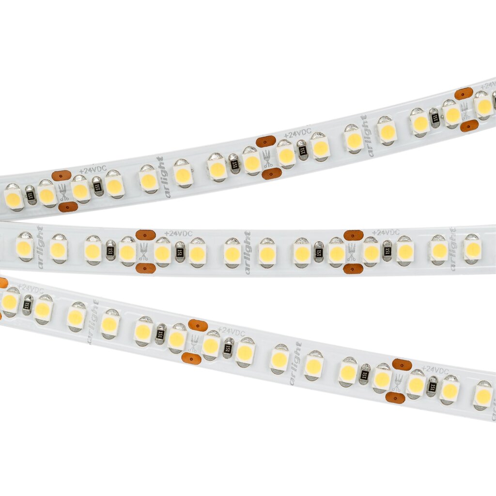 Светодиодная лента RT6-3528-180 24V White6000 3x (900 LED) (Arlight, 14.4 Вт/м, IP20) от компании ФЕРОСВЕТ - фото 1