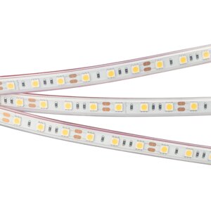 Светодиодная лента RTW 2-5000P 12V Warm2700 2x (5060, 300 LED, LUX) (Arlight, 14.4 Вт/м, IP66)