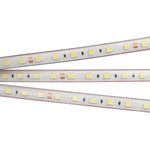 Светодиодная лента RTW 2-5000PS 24V White6000 2x (5060, 300 LED, LUX) (Arlight, 14.4 Вт/м, IP67)