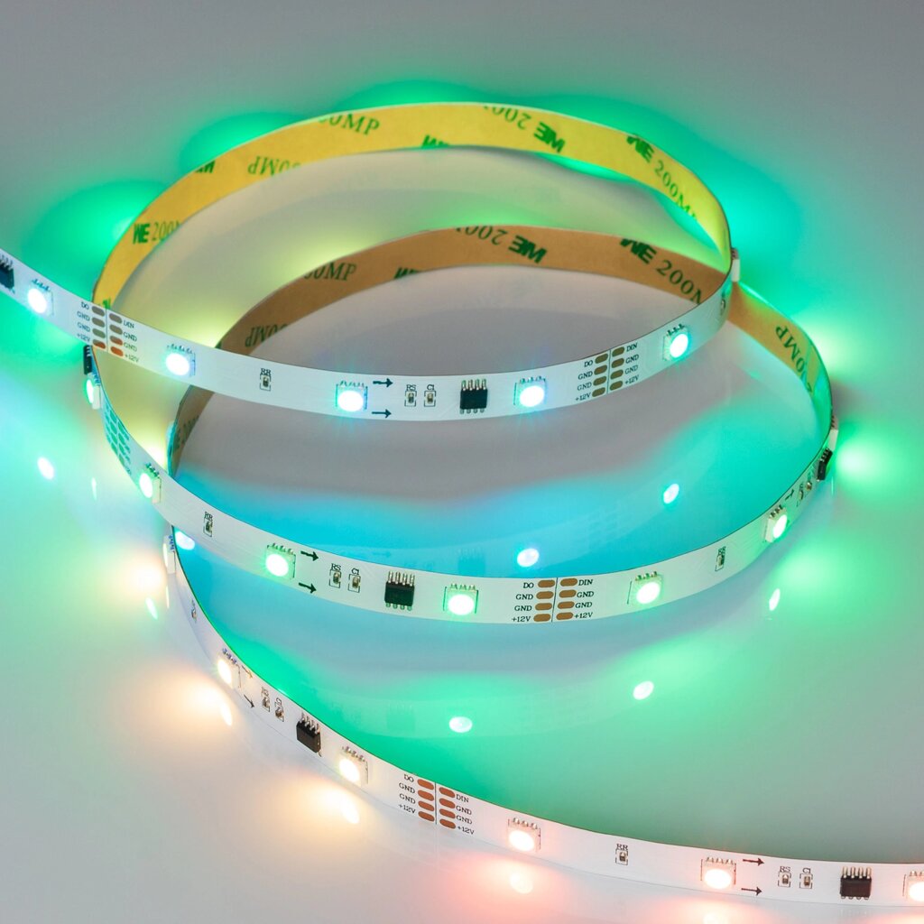 Светодиодная лента SPI-5000-AM 12V RGB (5060, 150 LED x3, 1804) (Arlight, Открытый, IP20) от компании ФЕРОСВЕТ - фото 1
