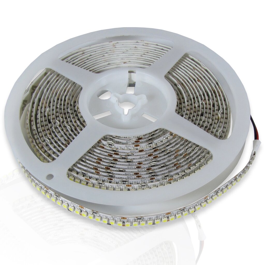 Светодиодная лента Standart PRO class , 3528, 240 led/m, White, 24V, IP33 однорядная DELCI от компании ФЕРОСВЕТ - фото 1