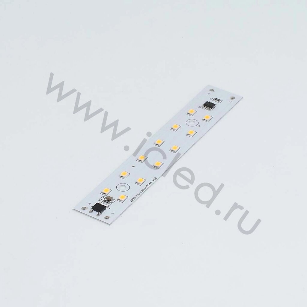 Светодиодная линейка 2835, 2х6 led, 220V, 5W, 120mm, D173, warm white DELCI от компании ФЕРОСВЕТ  ( FEROSVET) - фото 1