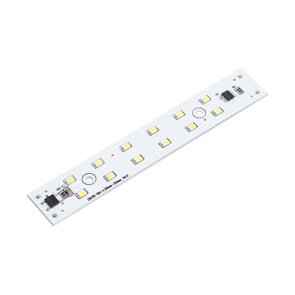 Светодиодная линейка 2835, 2х6 led, 220V, 5W, 120mm, D174, day white DELCI от компании ФЕРОСВЕТ - фото 1