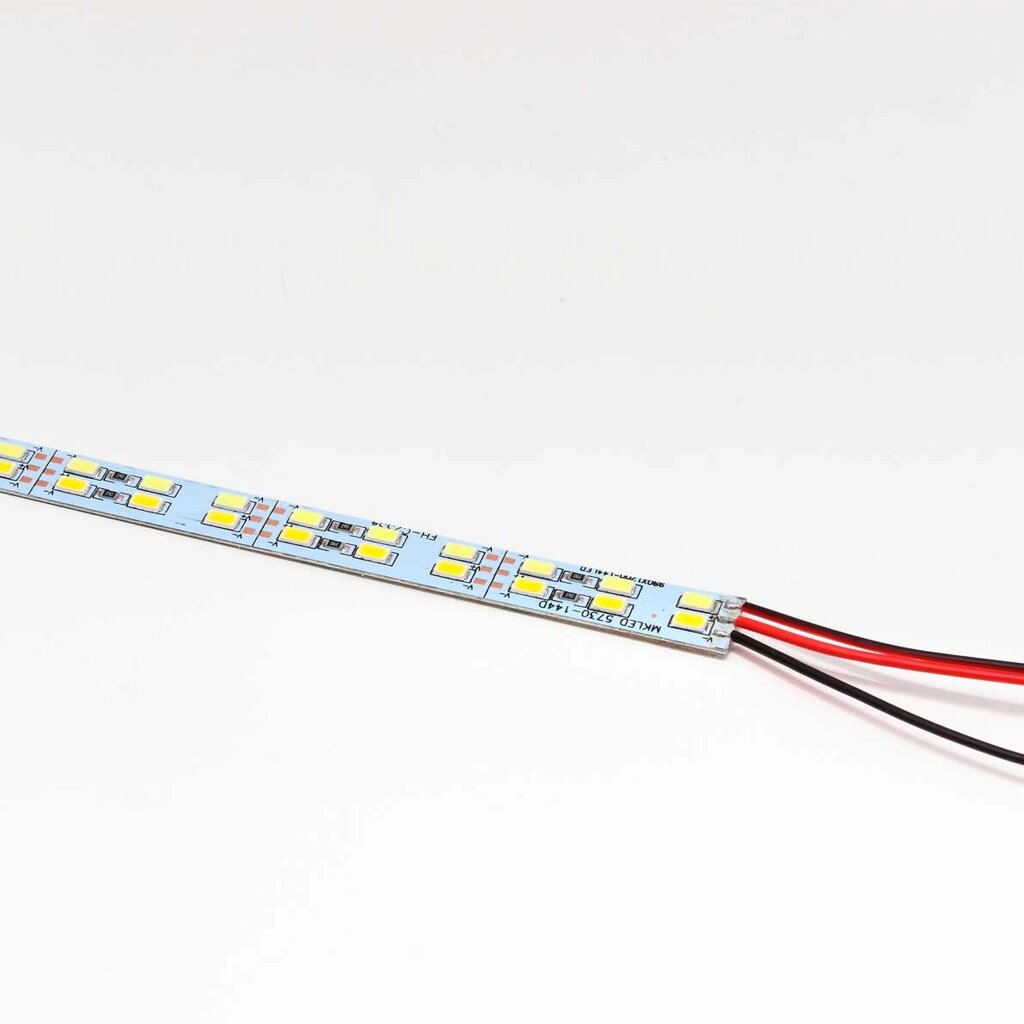 Светодиодная линейка 5730, 144 led, G104 (12V, 2х36W, mix, для ювелирных витрин) DELCI от компании ФЕРОСВЕТ - фото 1