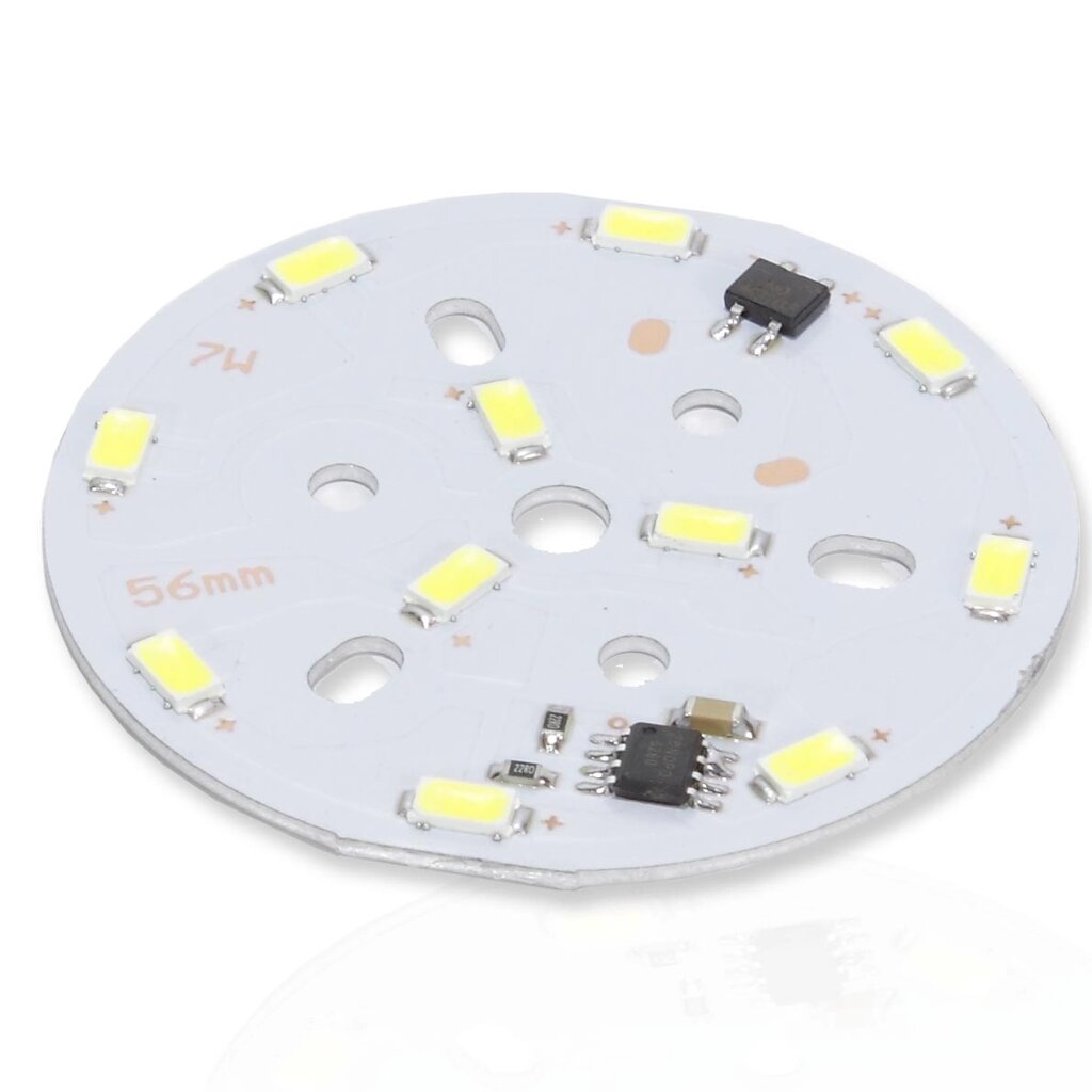 Светодиодная матрица 5730, 11 led, 220V, 7W, Ф56mm, D146, white DELCI от компании ФЕРОСВЕТ - фото 1