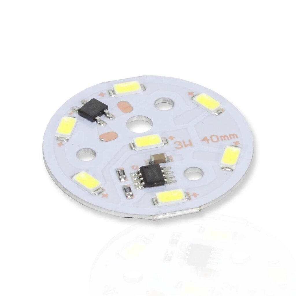 Светодиодная матрица 5730, 7 led, 220V, 3W, Ф40mm, D160, white DELCI от компании ФЕРОСВЕТ - фото 1