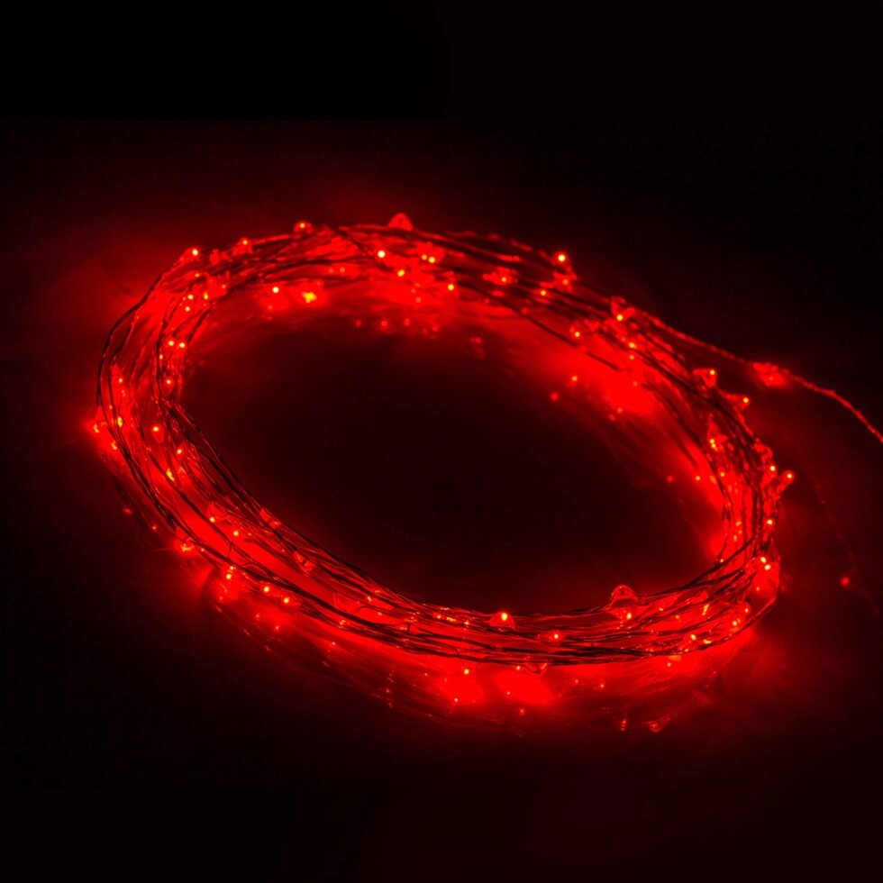Светодиодная нить WR-5000-1608-100LED Red (12V, 2.1W) (Arlight, IP65) от компании ФЕРОСВЕТ - фото 1