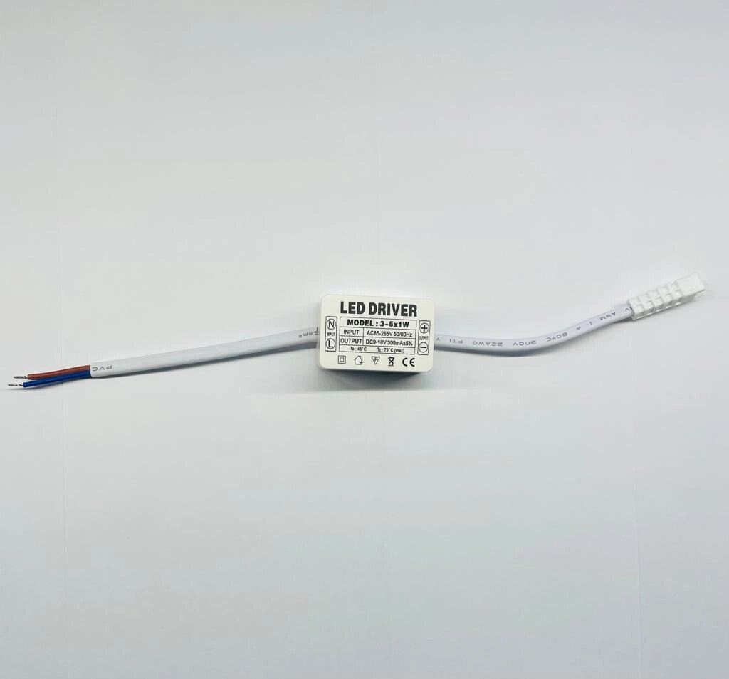 Светодиодный драйвер 3-5x1W LD11 (220V, 5W, 9-18V, 300mA) DELCI от компании ФЕРОСВЕТ - фото 1