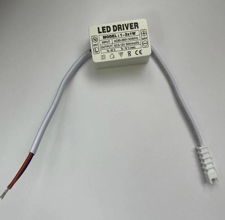 Светодиодный драйвер ABT-1-3 X1W LD24 (220V, 1-3W, 3-12V, 300mA) DELCI от компании ФЕРОСВЕТ - фото 1