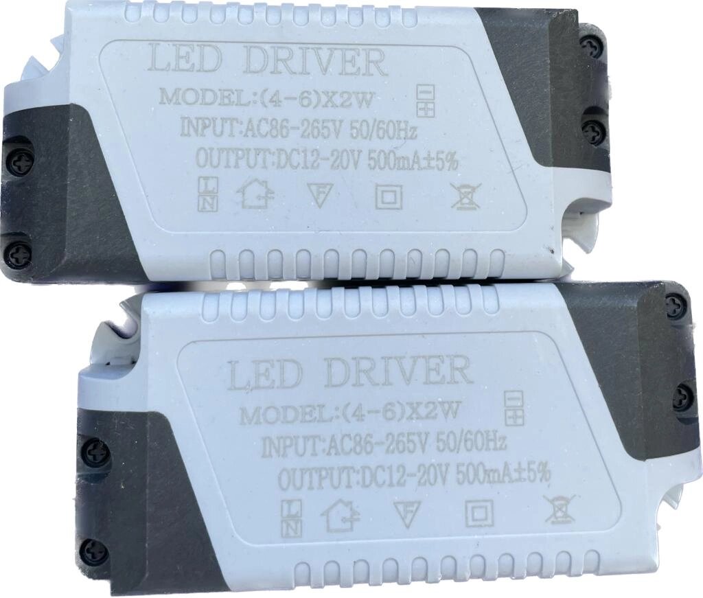 Светодиодный драйвер  LD15 4-6x2W LD13 (220V, 12W, 12-20V, 500mA) DELCI от компании ФЕРОСВЕТ - фото 1