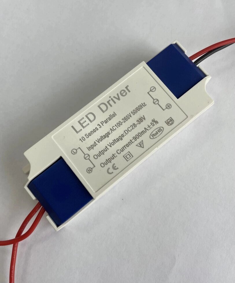 Светодиодный драйвер LD70 (220V, 35W, 26-38V, 900mA, IP20) DELCI от компании ФЕРОСВЕТ  ( FEROSVET) - фото 1