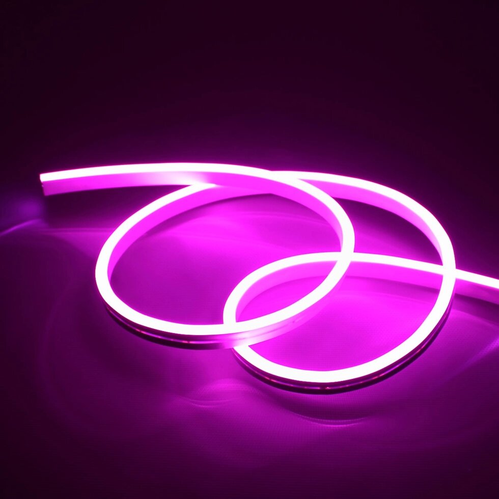Светодиодный гибкий неон 5*12, 12V pink LN506 от компании ФЕРОСВЕТ - фото 1