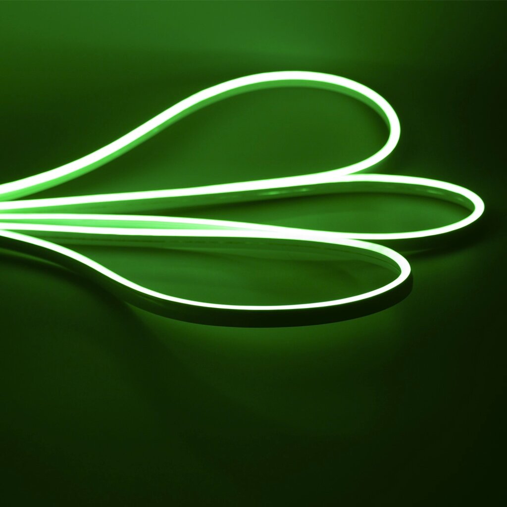 Светодиодный гибкий неон 6x12 LN602 (12V, green, IP65, cut 10mm) от компании ФЕРОСВЕТ - фото 1