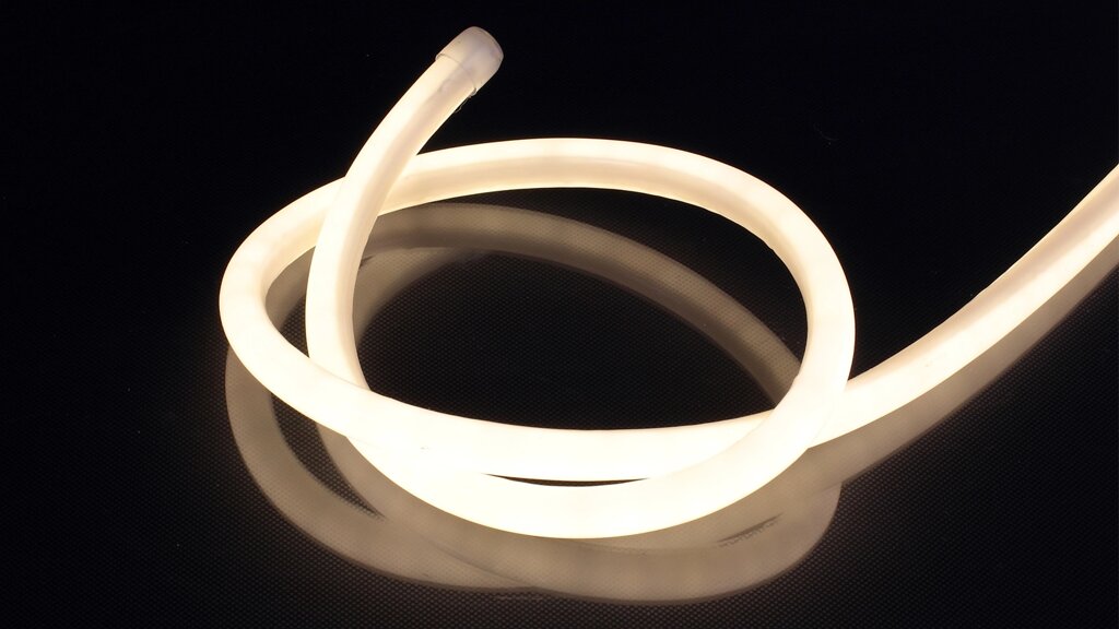 Светодиодный гибкий неон круглый 14мм 220V warm white LN402 DELCI от компании ФЕРОСВЕТ - фото 1